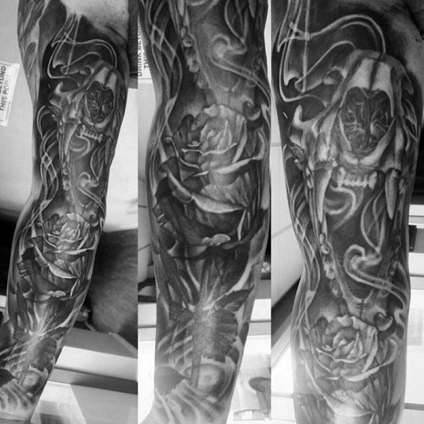 tatuaje calavera leon 29