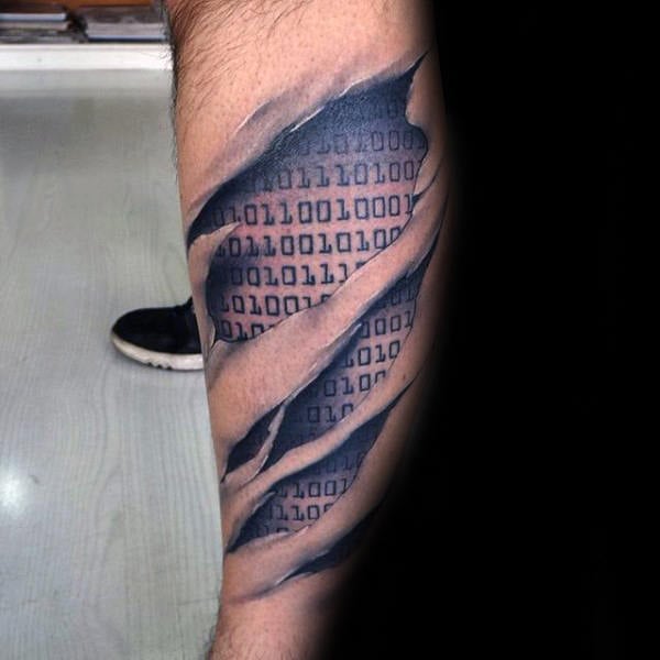 tatuaje numero binario 15