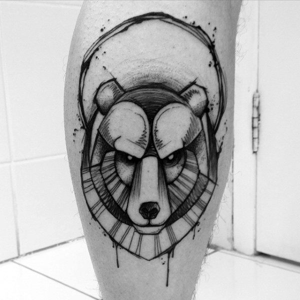 tatuaje oso geometrico 103