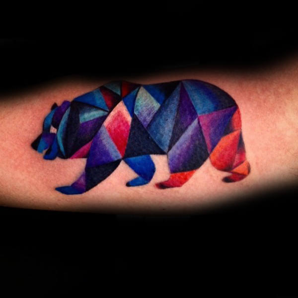 tatuaje oso geometrico 111