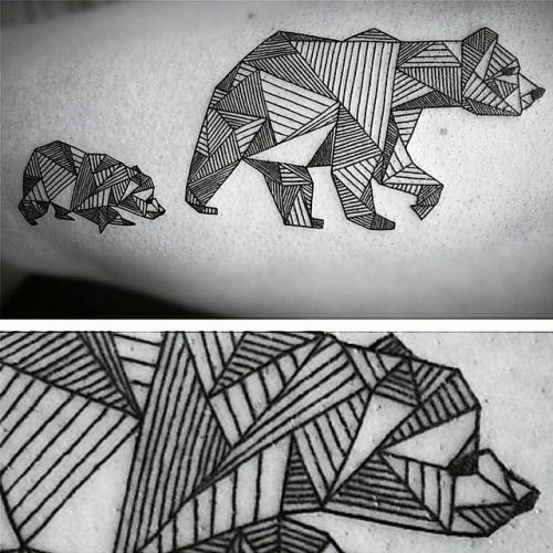 tatuaje oso geometrico 41