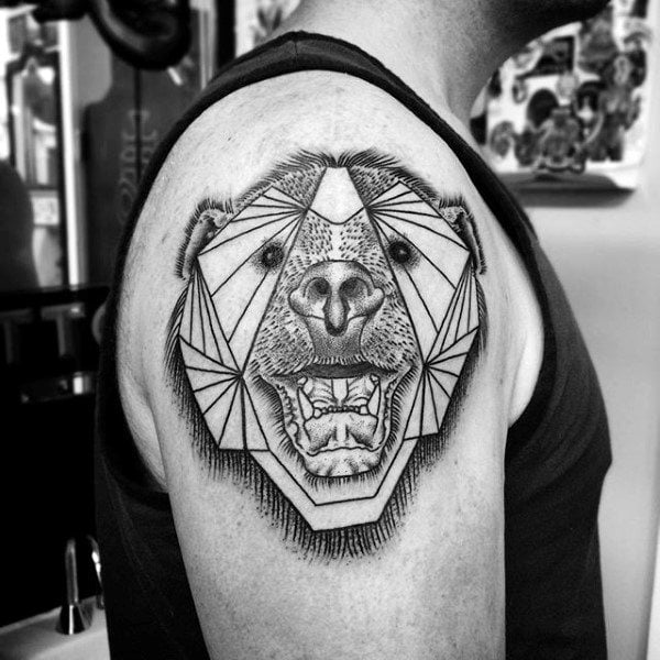 tatuaje oso geometrico 45