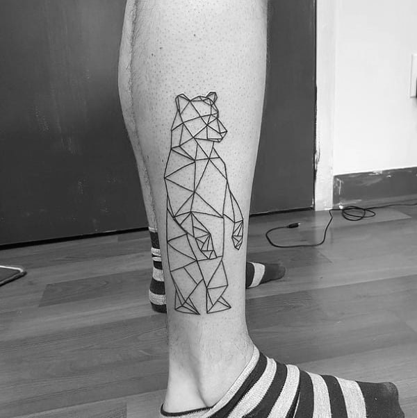 tatuaje oso geometrico 57