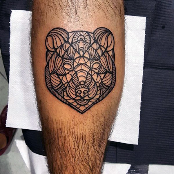 tatuaje oso geometrico 91