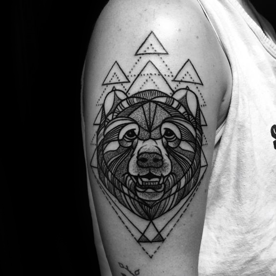 tatuaje oso geometrico 97