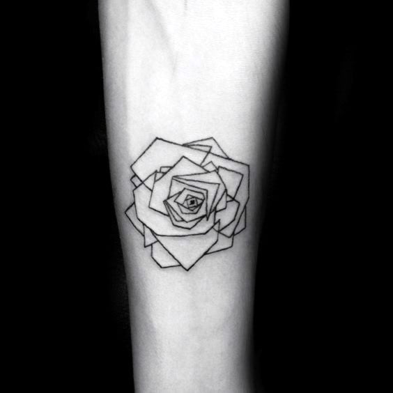 tatuaje rosa geometrica 45