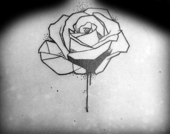 tatuaje rosa geometrica 65
