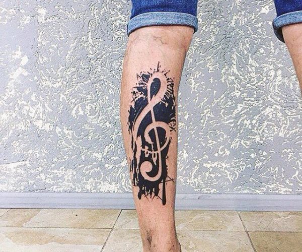 tatuaje nota musical 108