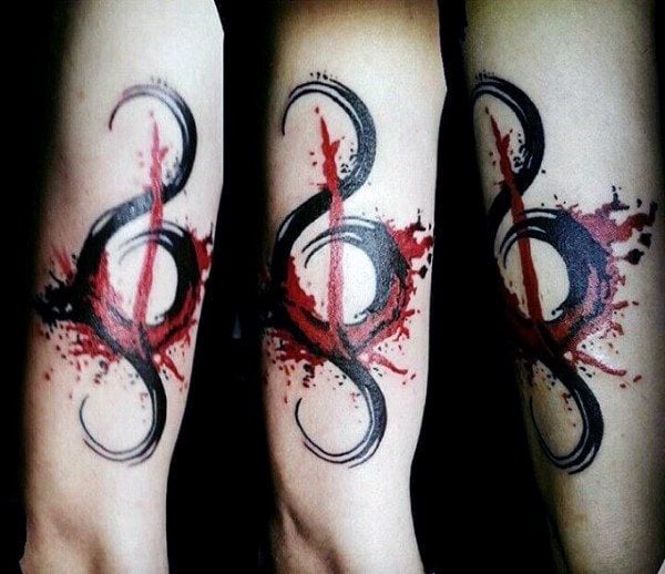 tatuaje nota musical 12