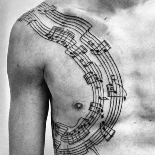 tatuaje nota musical 132