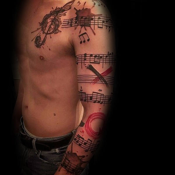 tatuaje nota musical 138