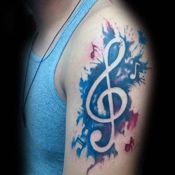tatuaje nota musical 144