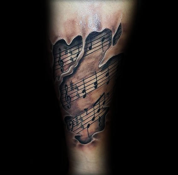 tatuaje nota musical 168