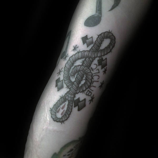 tatuaje nota musical 174