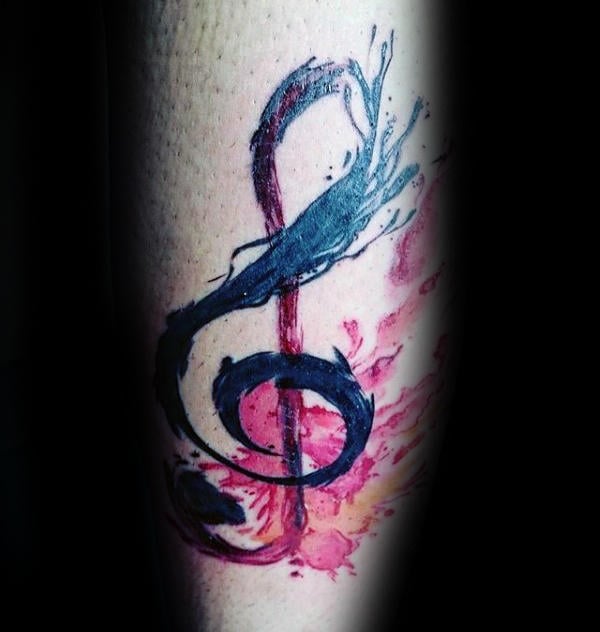 tatuaje nota musical 81