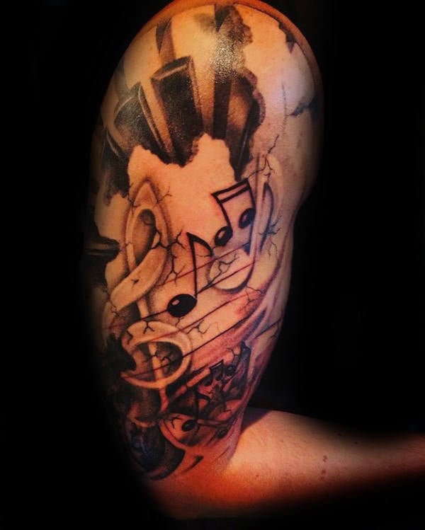 tatuaje nota musical 84