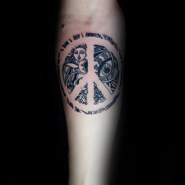 tatuaje simbolo paz 15