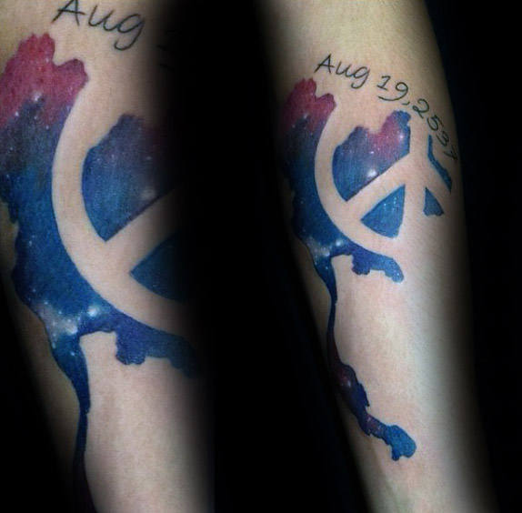 tatuaje simbolo paz 174