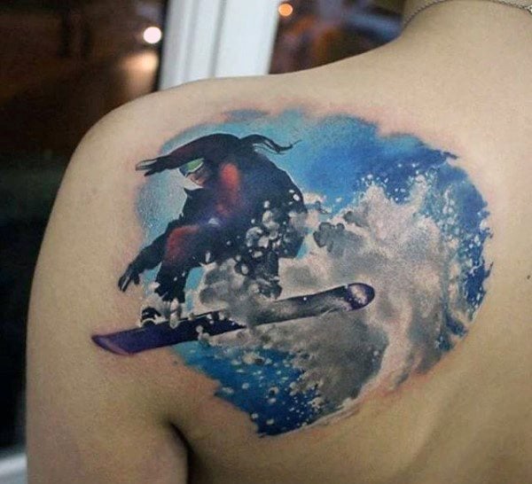 tatuaje snowboarding 43