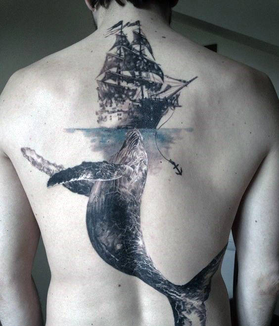 90 Tatuajes de ballenas (Con el significado)
