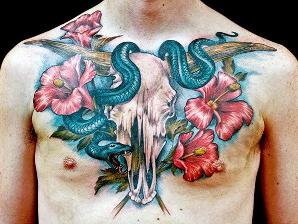 tatuaje flor de hibisco 105