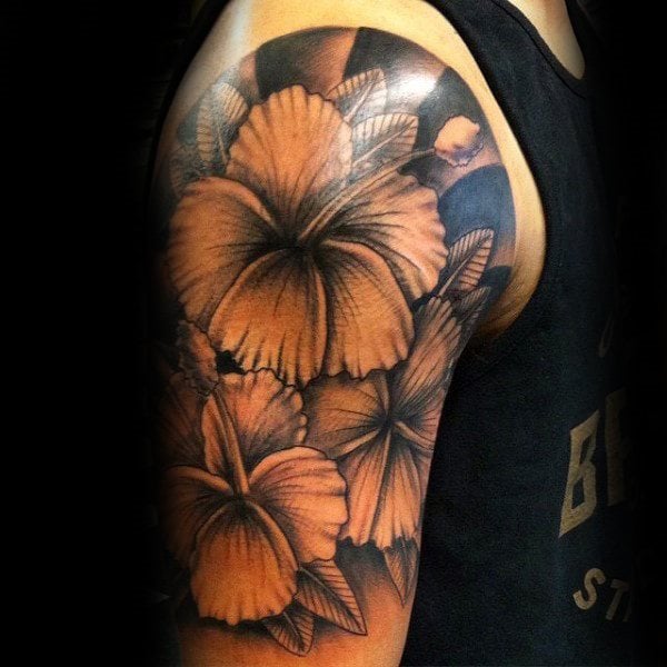 tatuaje flor de hibisco 108