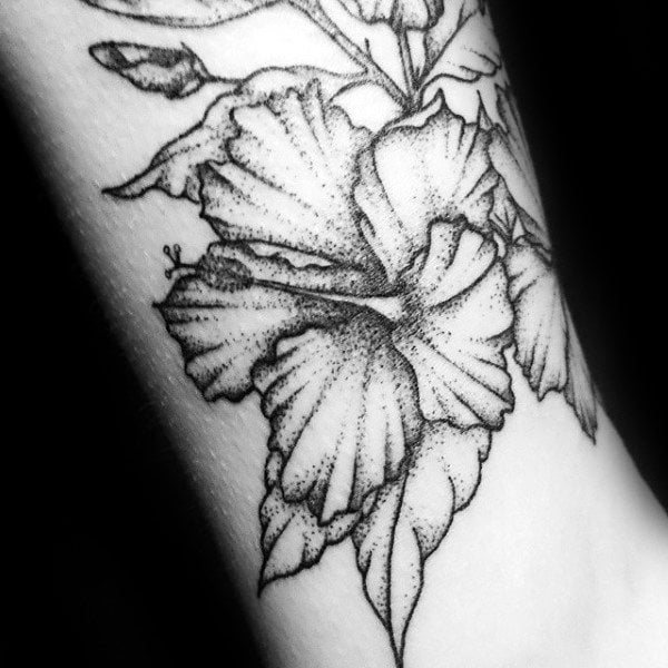 tatuaje flor de hibisco 114