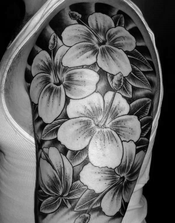 tatuaje flor de hibisco 12