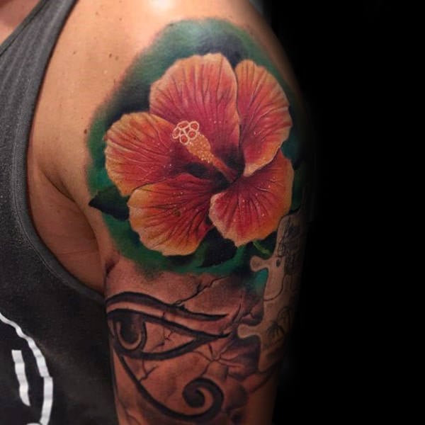 tatuaje flor de hibisco 123