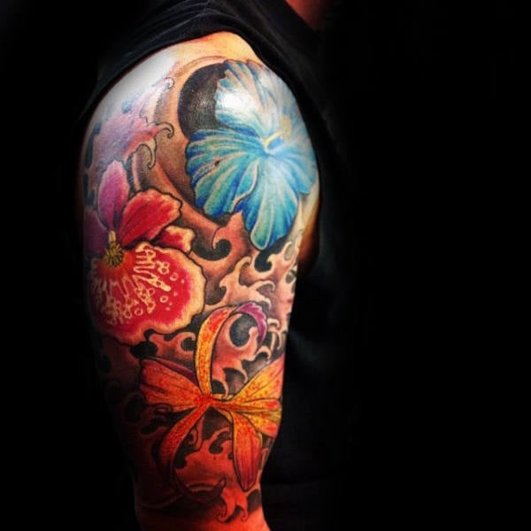 tatuaje flor de hibisco 141
