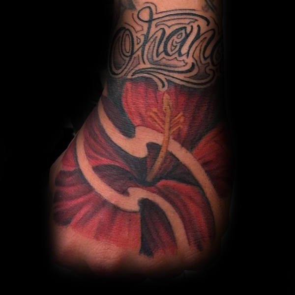 tatuaje flor de hibisco 153