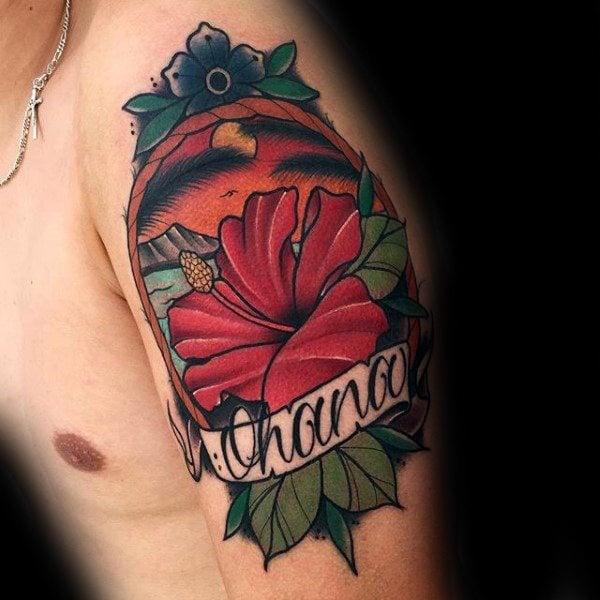 tatuaje flor de hibisco 162