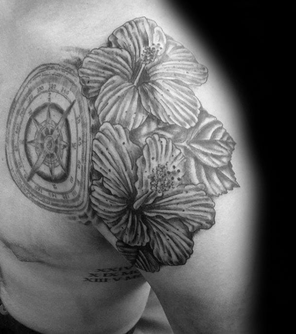tatuaje flor de hibisco 186
