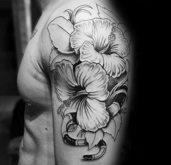 tatuaje flor de hibisco 195