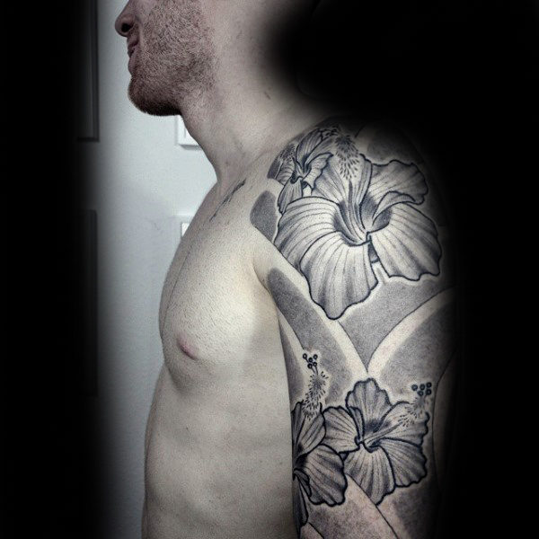 tatuaje flor de hibisco 204