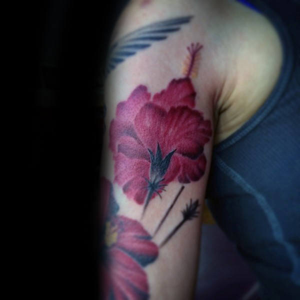 tatuaje flor de hibisco 225