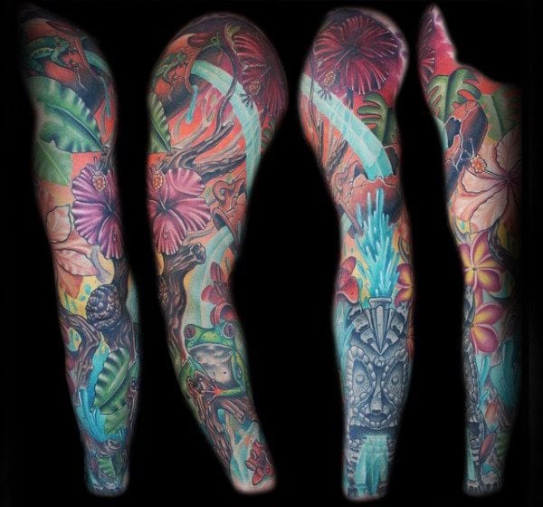 tatuaje flor de hibisco 234