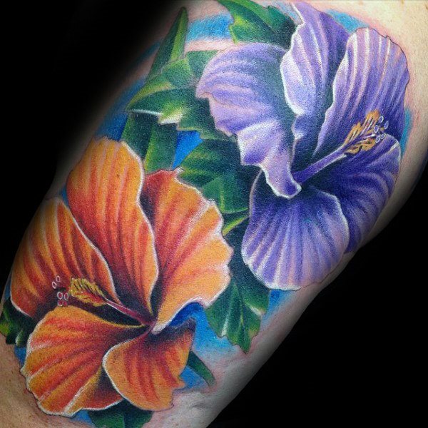 tatuaje flor de hibisco 24