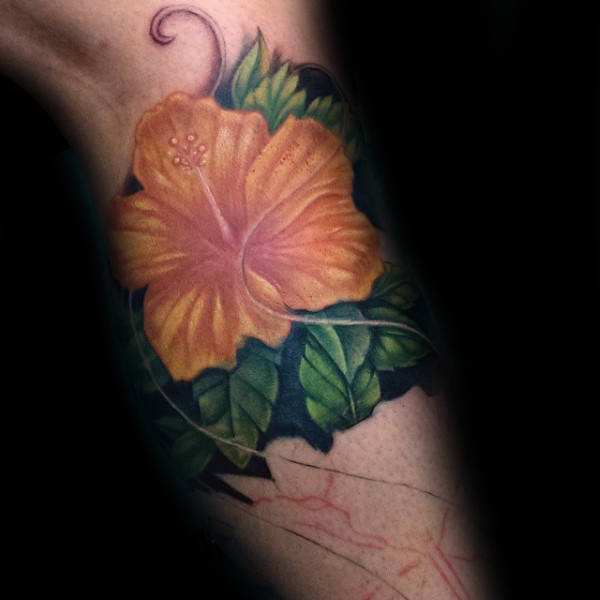 tatuaje flor de hibisco 36