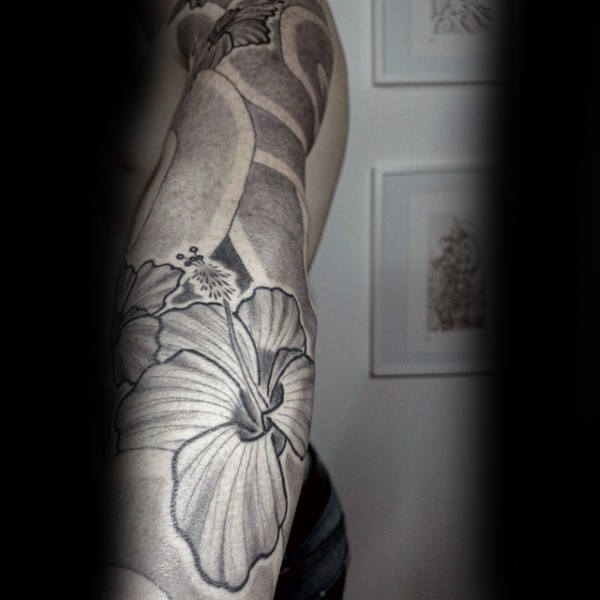 tatuaje flor de hibisco 54