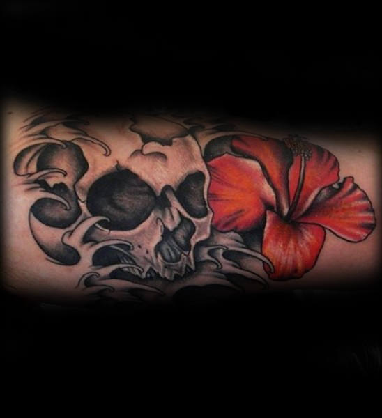 tatuaje flor de hibisco 57
