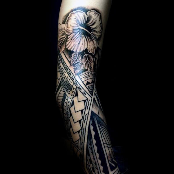 tatuaje flor de hibisco 78