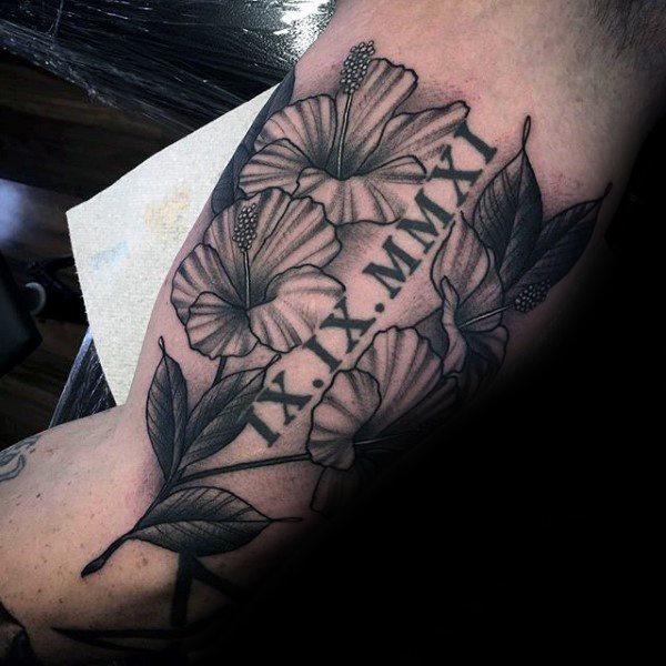 tatuaje flor de hibisco 84