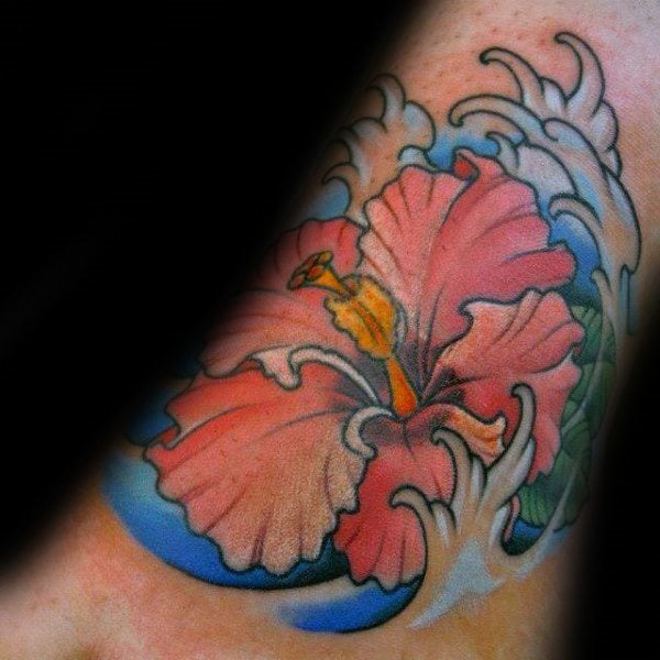 tatuaje flor de hibisco 96