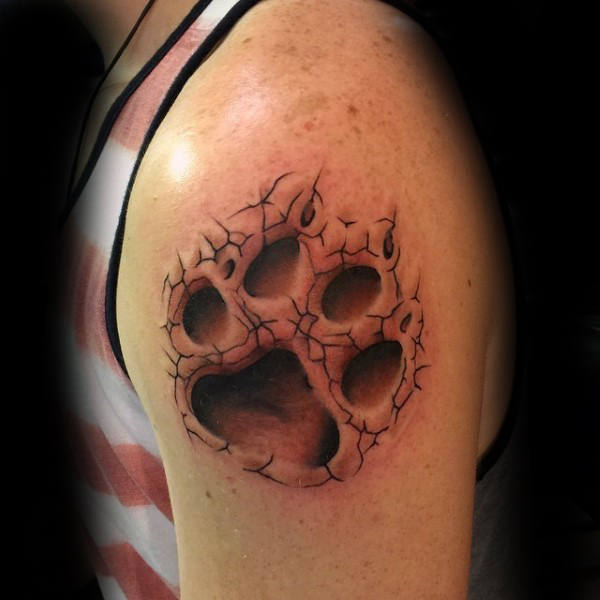 tatuaje huella pisada perro 114
