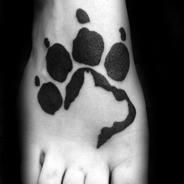 tatuaje huella pisada perro 123