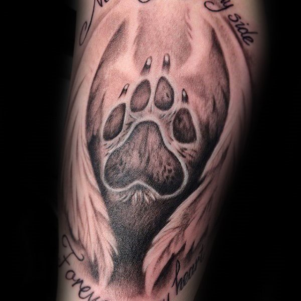 tatuaje huella pisada perro 138