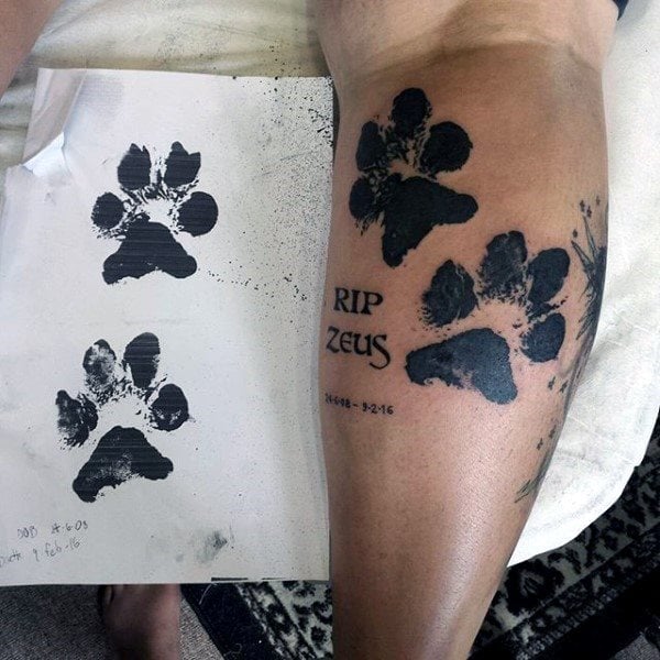 tatuaje huella pisada perro 171