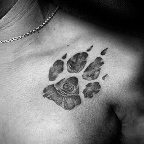 tatuaje huella pisada perro 183