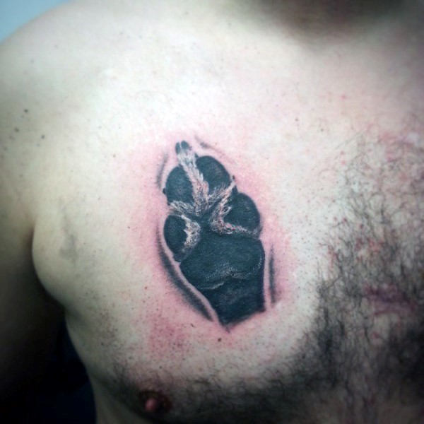 tatuaje huella pisada perro 87